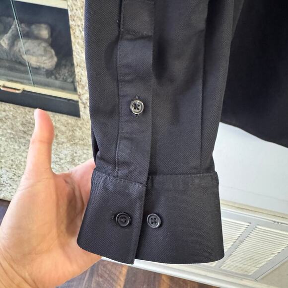 Ministry of Supply Classic Stretch Performance Shirt Black Apollo Shirt Sz 17 - Picture 2 of 6